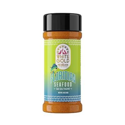 White Gold Floridian Seafood Seasoning - Fish seasoning with Pink Himalayan Sea Salt - Perfect Gourmet Spice blend, Natural Ingredients, Gluten-Free, Vegan, Keto Friendly - Elevates Any Dish for Culinary Excellence