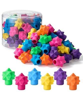 Mr. Pen- Pencil Top Erasers, 48 Pack, Vibrant Colors, Latex-Free | No-Smudge Cap Pencil Erasers for Precise Erasing, Kids, Teachers, Studying Supplies