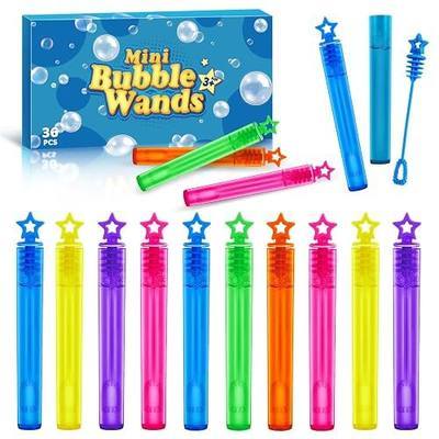 36 Pieces Mini Bubble Wands,Bubble Party Favors Assortment Toys for Kids,Themed Birthday, Halloween, Goodie Bags, Carnival Prizes, Wedding, Bubble Maker Toys for Kids,Outdoor Gifts for Girls & Boys