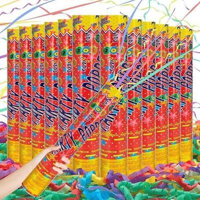 Confetti Cannon 12Inch Multicolor confetti popper party streamer Biodegradable 12Pack Party Popper Streamer Shooters for Weddings Birthdays Graduations Baby Showers Christmas New Year Celebrations
