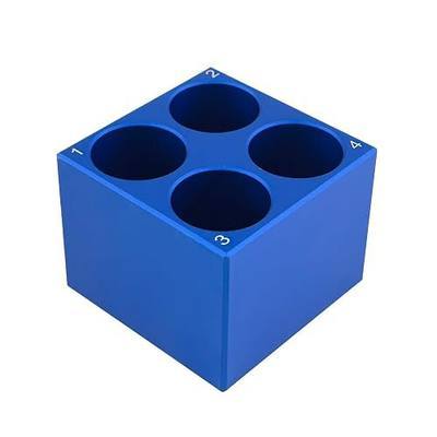 Aluminum Cooling Block - PCR Tubes Cooler, 4 Wells 50ml Centrifuge Tubes, Pack of One