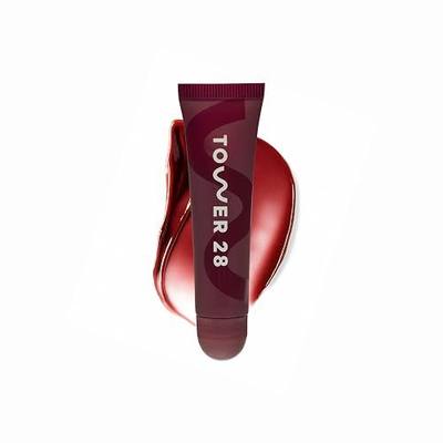 Tower 28 LipSoftie Tinted Lip Balm Treatment - Hydrating Glossy Balm + Overnight Lip Mask with Jojoba Oil + Shea Butter - Sweet, Cushiony Formula for Smooth, Soft Lips - Ube Vanilla (0.38 oz)