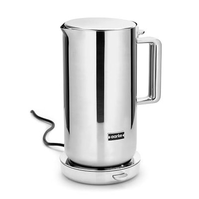 Aarke Kettle - Electric Water Boiler, 1.2L (40oz), Stainless Steel | Temperature Control, Non-Drip Spout, Double-Wall Construction, Dry Boil Protection, Heat-Safe Handle, LED Cool-Down Indicator