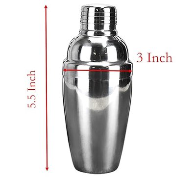 8 Oz Cocktail Shaker, Stainless Steel Drink Shaker with Built-In Strainer for Bar, Martini and Margarita Mixed Tools (250 ml)
