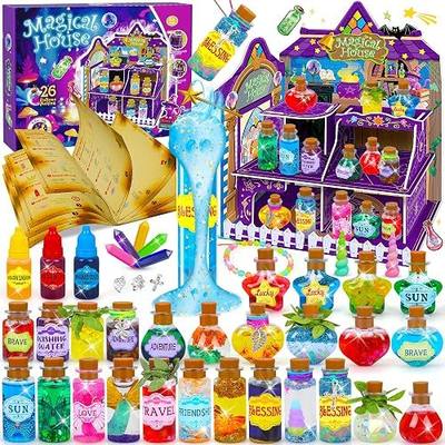 Fairy Magic Potions Kit for Kids, with Magical House, 26 DIY Mixed Magic Wizard Potion Bottles, Mystery Potions Craft Kit, Christmas Decorations Birthday Gifts for Age 6 7 8 9 10+ Year Old Girls Boys