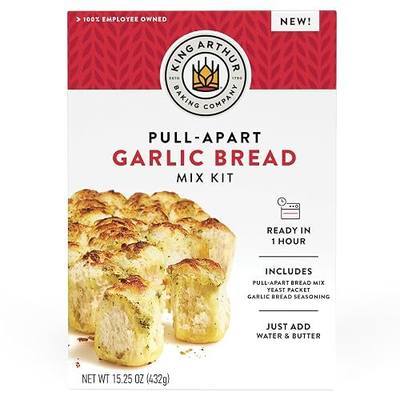 King Arthur Baking Company Pull-Apart Garlic Bread Mix Kit 15.25 Oz, Baking Mix - Ready in 1 hour