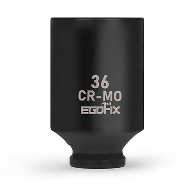 36mm Socket 1/2" Drive Deep Impact Metric Socket,CR-MO 6 Point for Easy Removal of Axle Nut