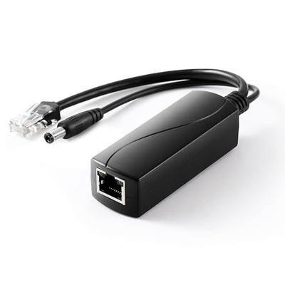 2.5G PoE Splitter 12V/2A, DC 5.5 * 2.5mm Plug, 48V PoE to DC 12V/2A 24W Output, 2.5Gbps Ethernet Comply IEEE802.3af/at, Plug and Play for IP Camera, Smart Home