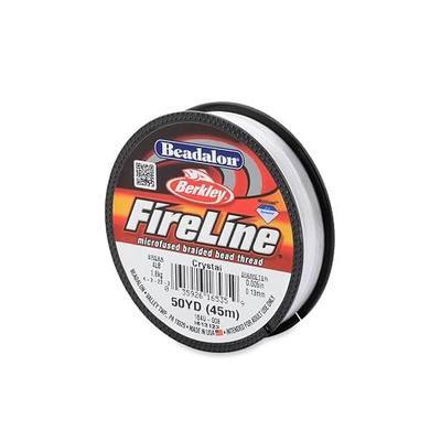 Beadalon FireLine Beading Thread by Berkley, 0.005", Break Strength 4 lb, Crystal, 50 yd