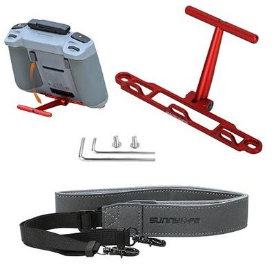 Handheld Stand Mount with Lanyard for DJI RC/RC2 Controller Red | Aluminum Alloy Handle Mount for DJI Mini 5 Pro / Mini 4 Pro / Air 3s / Flip /NEO 2, RC2 Accessories Tabletop Stand