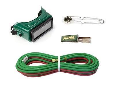 Generic #9599-3/16 ID x 12.5 FT Welding Torch Hose Kit Oxygen Acetylene, B Fittings, Goggles, Striker, Tip Cleaner