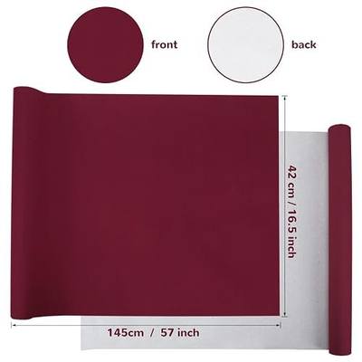 Book Cloth for Book Binding 57 x 17 Inch Dark Red | Fabric Surface Paper Backed Book Cover