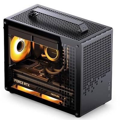 JONSBO/JONSPLUS Z20 Black Micro-ATX Mini Tower PC Case,with Detachable Carrying Handle, Mini Size, High-Performance Hardware Compatible, Support 240AIO, H160mm Cooler, Black