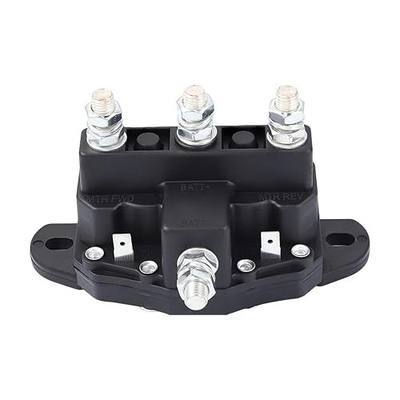 Winch Motor Reversing Solenoid 12V 6 Terminal DC Contactor Relay Switch Intermittent Duty Replaces 24450 214-1211A11 214-1211A11-06 Solenoid Switch Relay