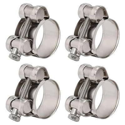 4 Pack 1.05" T-Bolt Hose Clamps, 304 Stainless Steel Heavy Duty Hose Clamps, Turbo Intake Clamp Working Range 26mm-28mm for 1.05" Hose OD