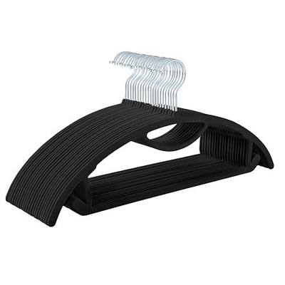 MIZGI Premium Velvet Hangers 50-Pack,No Shoulder Bump Hangers W/Tie Bar Ultra Thin Space Saving Non Slip Hanger Heavy Duty Felt Rounded Clothes Hanger for Sweaters,Coat,Jackets,Pants,Shirts