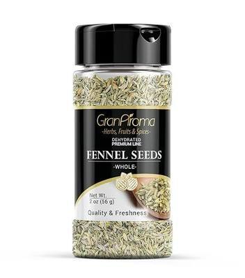 GranAroma Fennel Seeds, 2 oz, Whole Seeds, Light Flavor, Cooking & Baking