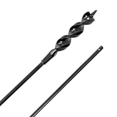 Installer Drill Bit with Pulling Hole at Head and Tail for Wire Pulling Through Drywall and Wood Head Length 54 inch High Carbon Steel with Heat Treatment (54inch*3/4inch)
