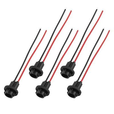 Stacool 5PCS 194 Bulb Socket with Wire Pigtail,T10 Socket for 158,161,168,175,194 Light Bulbs,Universal Tail Light Socket Side Marker Light Socket Car Accessories (Plum Blossom Base)