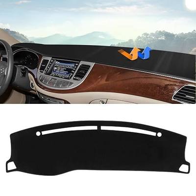 Autorder Dashboard Cover Mat for Hyundai Genesis Sedan 4 Door 2008-2012 2013 2014 Accessories Dash Cover Upgrade Velvet Dash Mat Sunshade Glare UV Rays Protector