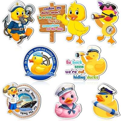 8 Pcs Duck Cruise Door Decorations Magnet Stickers, Duck Magnets | Fun Themed Duck Car Door Decors Magnetic Cruise Accessories for Birthday Carnival Party Supplies Favors