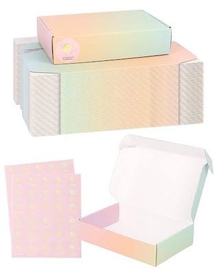 9x6x2 Inch Small Shipping Boxes, 45 Pack Colored Cardboard Boxes, Cute Colored Packaging Box for Gift