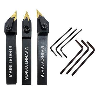 GBJ 3PCS 5/8" MVJNR MVJNL MVVNN holder with Carbide Turning Inserts VNMG331 CNC Lathe Turning Tools for machining Steel parts/stainless steel