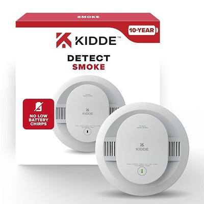 Kidde Smoke Detector, 10-Year Battery Powered, with LED Status Lights, 85 dB Alarm, 5-inches, 20SD10, 1 Pack