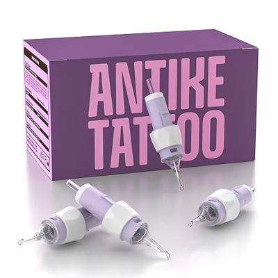 ANTIKE Clouds Pro Tattoo Cartridge Needles Assorted Mixed 50Pcs with Finger Ledge of Round Liner #12 0.35mm RL(1203RL 1205RL 1207RL 1209RL 1211RL) Standard Tattoo Cartridges EN11Q-FG-50KIT-E