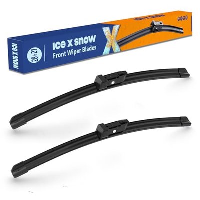 ICEXSNOW 28"+21" Silicone Windshield Wiper Blades Replacement for Ford Transit-150/ Transit-250/ Transit-350/ Transit-350 HD 2023 2022 2021 2020-2015 Oem Quality All-Season Performance Wiper Blades