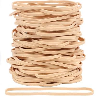 AIWOQI Rubber Bands 150Pcs 4.8inch Big Elastic Rubber Band Long Large Wdie | Beige Large Rubber Bands for Office Supplies File Folders Litter Box (4 4/5" x 1/8")