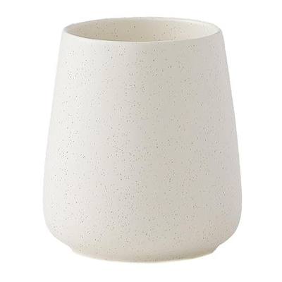 Beige Toothbrush Holder for Bathroom - Ceramic Tooth Brushing Holders, Toothbrush Cup, Toothpaste Organizer for Bathroom Countertop, Makeup Brush Holder, Pen Holder for Home Desktop Storage