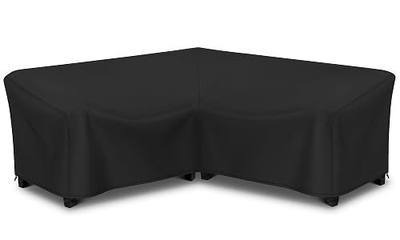 Arcedo Outdoor Corner Sectional Sofa Cover, 85" W x 85" D x 32" H, Black | Waterproof, 5-Seater, V-Shaped Symmetrical Configurations, Patio Furniture Cover, Outdoor Couch Cover, All Weather Protection