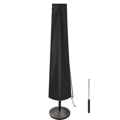 Patio Umbrella Cover Outdoor Umbrella Cover with Rod Waterproof Durable 420D Polyester Fabric Patio Parasol Umbrella Cover for 7 ft to 11 ft Outdoor Umbrella (Black)
