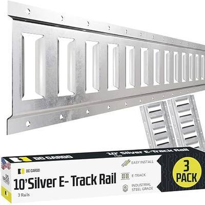 DC Cargo - E Track Tie Down Rail Kit 10' (3 Pack) for Garages, Vans, Trailers, Motorcycle Tie Downs, ATV Mountings - ETrack Bar Rails ? Galvanized Steel - Secure Cargo & Heavy Loads Up to 2,000 lbs