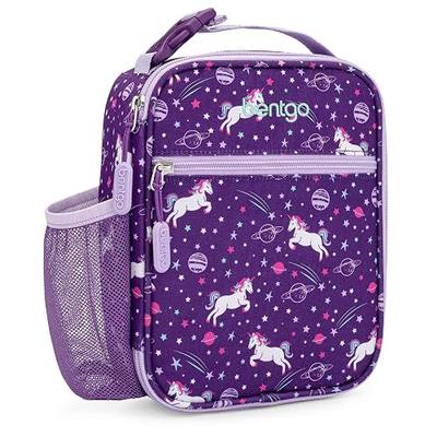 Bentgo Kids Insulated Water-Resistant Reusable Lunch Tote | Lightweight & Durable Lunch Bag with Water Bottle Holder & Mesh Pocket, Fits Lunch Box & Water Bottle, For Ages 3+ (Unicorn)