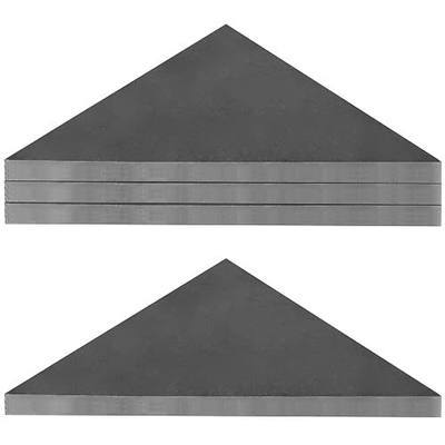 4 PCS Weld On Steel Triangle Gusset Plate, 6" x 6" x 1/4" | Plain Finish
