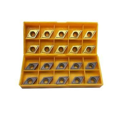 GBJ 20pcs DCMT11T304 DCMT32.51 Indexable Carbide Turning Inserts Multilayer Coated CNC Lathe Inserts for SDJCR Lathe Turning Tool Holder Replacement Insert (20pcs DCMT32.51)