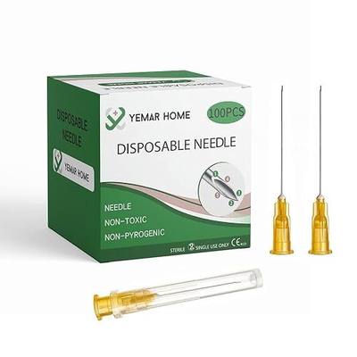 25 Gauge Needles 1.5 Inch, 25g 1.5 Inch Needle, (100 Pack) Individually Sealed Hypodermic Needles