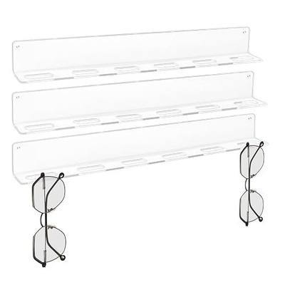 Hanging Sunglasses Wall Organizer Display 3 Pack Clear Acrylic Glasses Rack