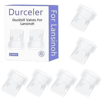 Replacement 6 Piece Duckbill Valves/Duck Bill Valve Compatible with Lansinoh Breast Pump Part, Use with Signature Pro/Smartpump/Manual Pumps, Accessories Made by Durceler, Pump Parts