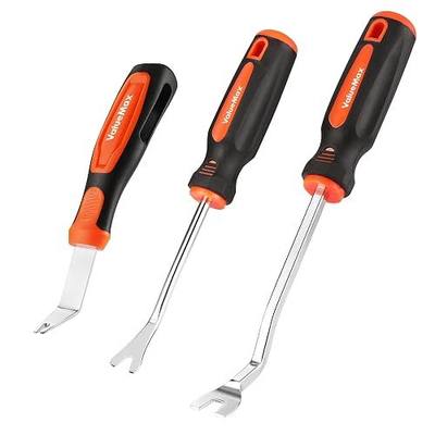 ValueMax 3Pcs Trim Removal Tool and Staple Remover Set | Heavy Duty Pry Tool Clip, Upholstery Tools for Removing Staples, Tacks, Auto Clip Fasteners, Door Panel, Dashboard