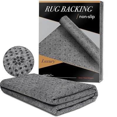 Non Slip Area Rug Pad, Non Skid Rug Backing for Carpet Premium Thick Rug Gripper for Hardwood Floors Ideal Rug Tufting Gun Supplies (80x80 inches)