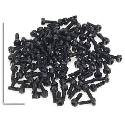 105 Pieces M2 x 6mm Socket Head Cap Screws, Thread Pitch 0.4mm, Sutemribor M2 Black Screws, 12.9 Grade Alloy Steel, Black Oxide Finish, Fully Threaded