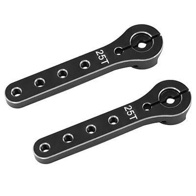 2pcs Servo Horn 56mm Metal 25T Metal Servo Arm Extension Servo Horn for 30-100CC Balsa Airplanes 1/10 RC Crawler Car Boat Futaba HSP Wltoys Axial SCX10 Parts