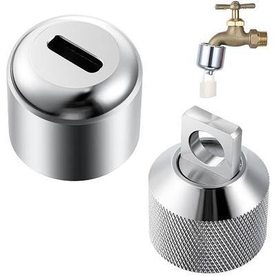 Enhon 1-Pack Brass Water Spigot Lock, Fits 3/4 Inch Garden Hose Thread | Prevents water theft & unauthorized use. Heavy-duty rust-resistant brass. Ideal for home, schools, apartments. No padlock