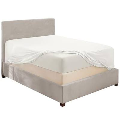 Hearth & Harbor Extra Deep Pocket Queen Fitted Sheet, White | Fits 18 to 24 Inch Mattress, Ultra Soft 1800 Microfiber, Wrinkle-Free & Breathable, Hotel Luxury, Fitted Sheet Only