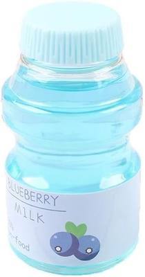 Clear Strawberry Jelly Slime - Fluffy, Stretchy, Crunchy Bubble Slime Soft Putty Stress Relief Toy Party Favors Super Light Favor Gift and Birthday (Blue-3)