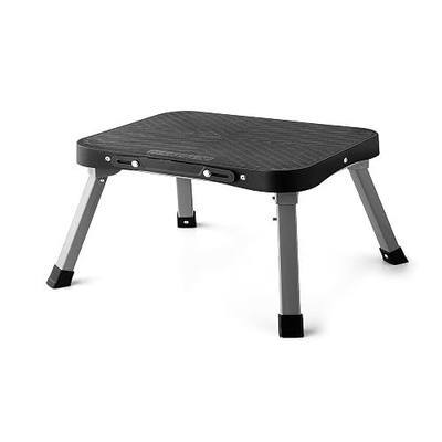 11" Folding Step Stool, Non-Slip 16x12 Large Platform, No Assembly | Sturdy Steel Frame, Portable Compact for Kids Adults Seniors at Indoor Outdoor, Durable & Safe, Kitchen Bedroom RV Office
