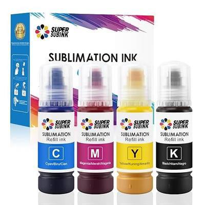 Sublimation Ink for Epson 2800 ET2803 ET2850 ET2720 ET2760 ET4800 ET15000 Heat Press Transfer Ink (Auto-Fill Anti-UV ICC-Free), 70ML, C M Y K
